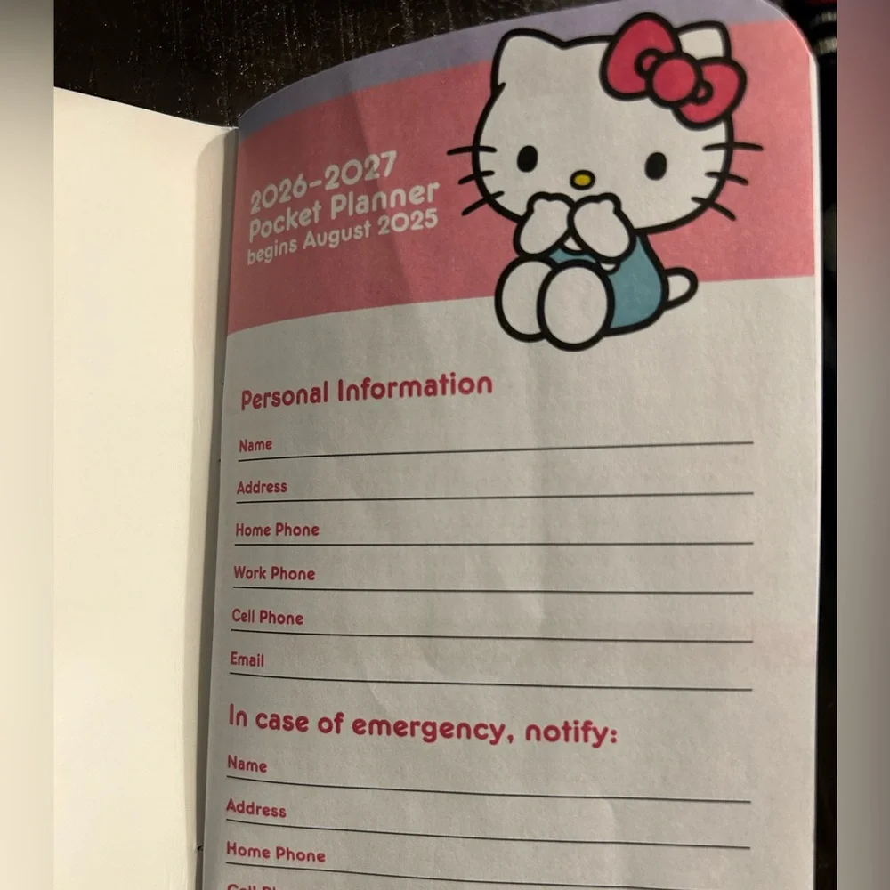 NEW 2026-2027 Hello Kitty Pocket Planner